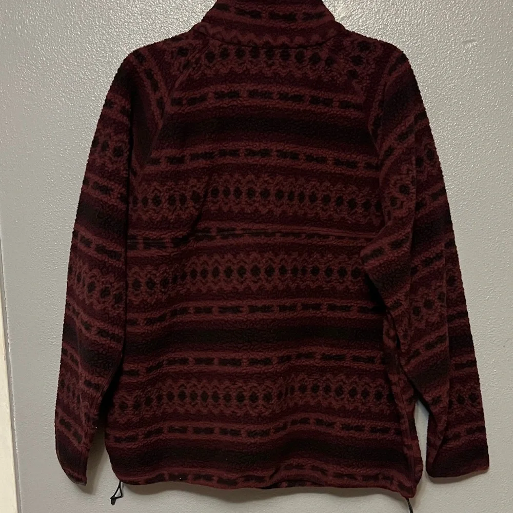 Carhartt Maroon and Black Patterned Women's Sweater - Picture 5 of 7